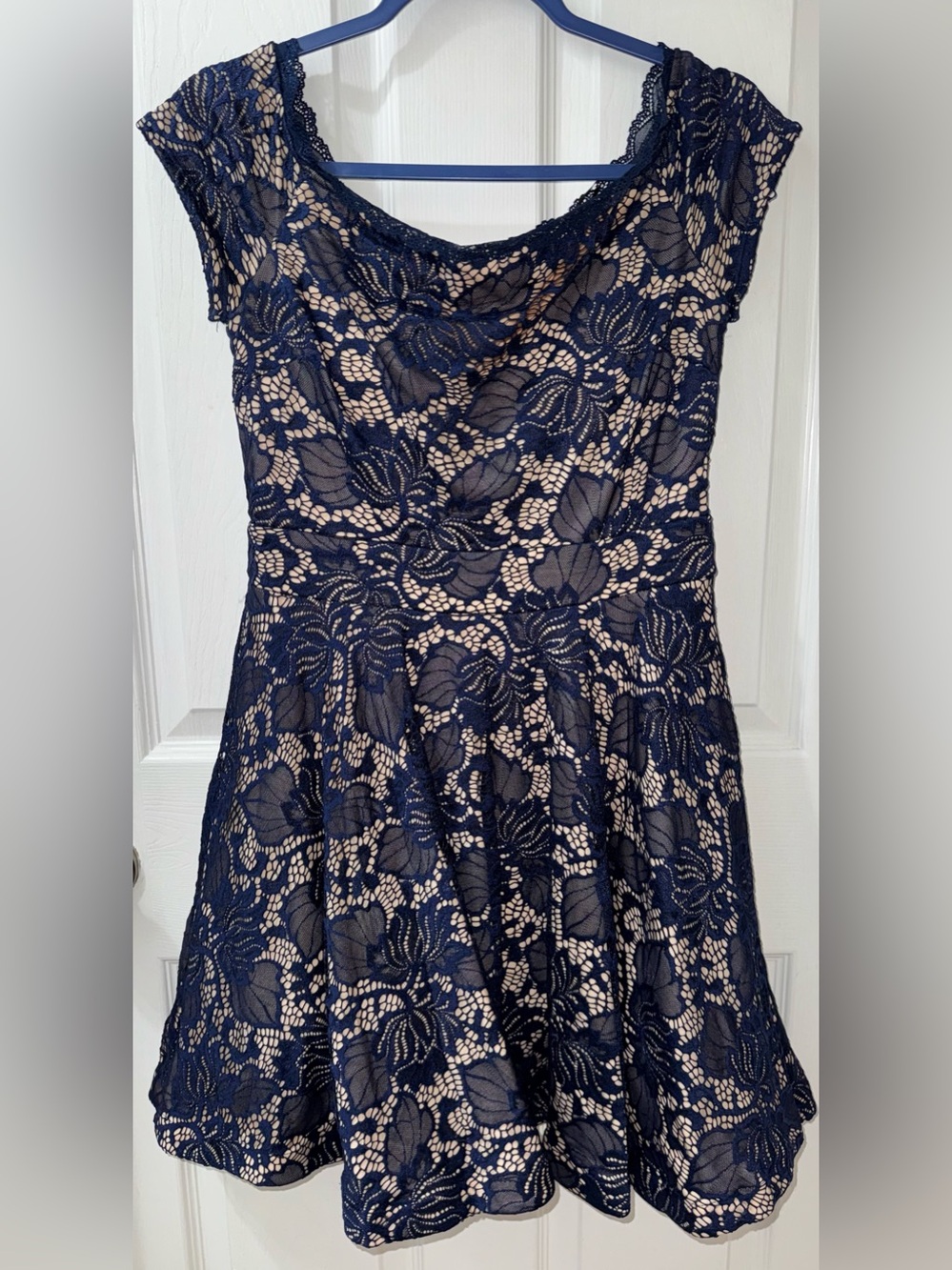 B. Darlin Navy Lace Cocktail Party Dress Size 11/12